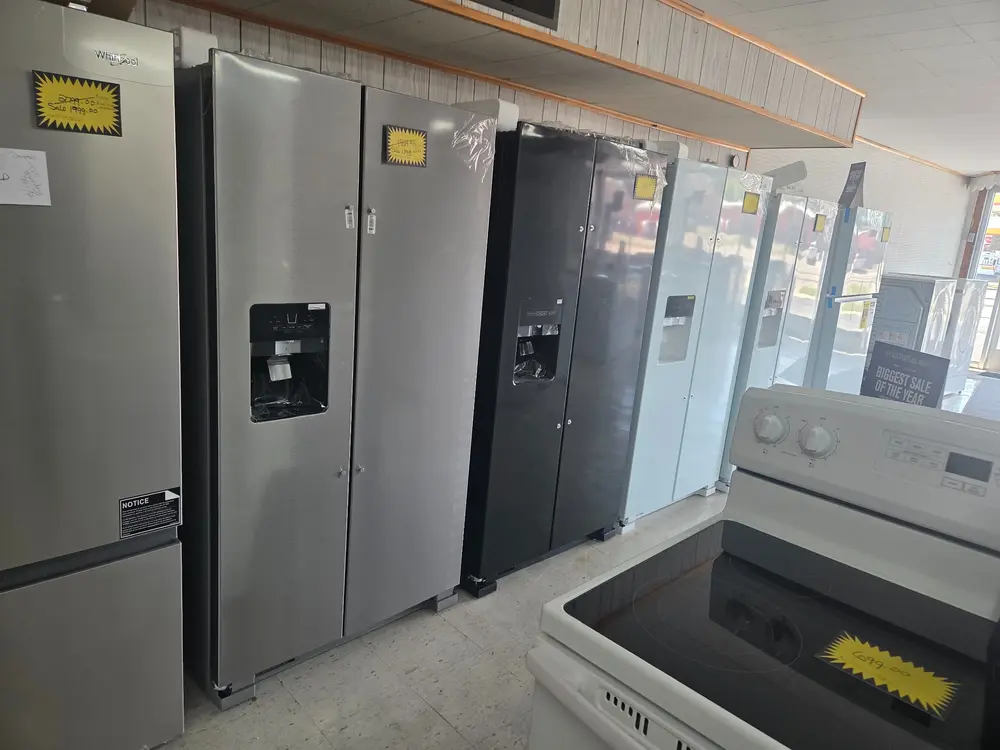 Refrigerators available inside the B&W Appliance showroom